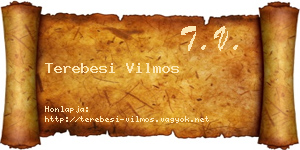Terebesi Vilmos névjegykártya