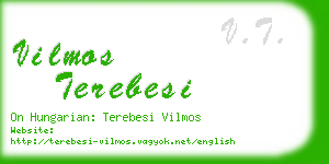 vilmos terebesi business card